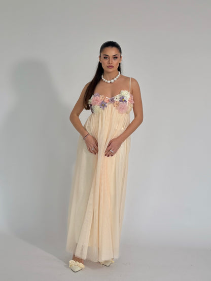 Rochie Vella din tul cu flori