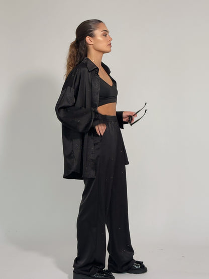 Сатенен комплект Ohara с камъни