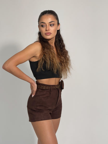 Велурен панталон Dolia с колан чантичка