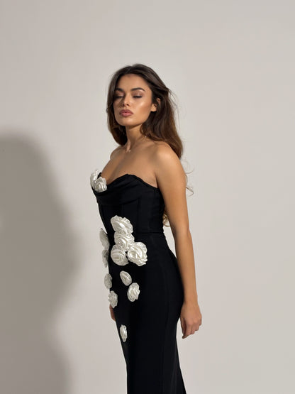 Бандажна рокля Emi с рози