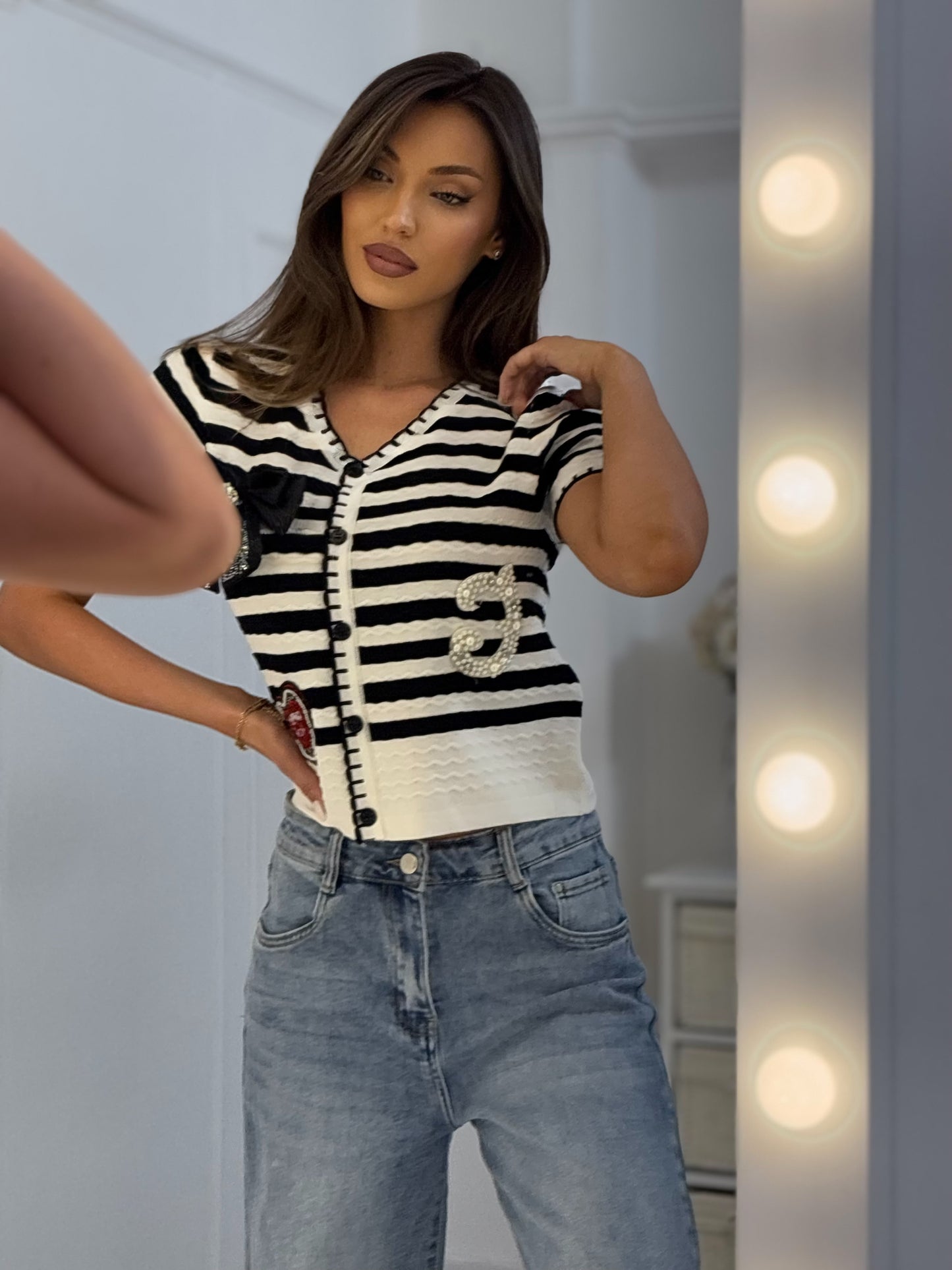 Bluza Your Heart cu panglica detasabila