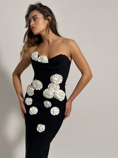 Бандажна рокля Emi с рози