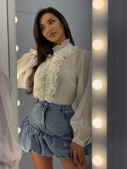 Cămașă Joana cu broască și perle