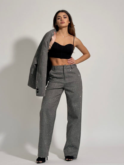 Костюм Viola с камъни и вълна