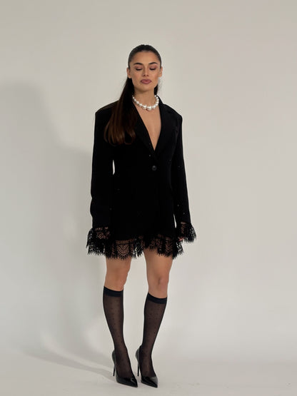 Блейзър Melisa с камъни и дантела