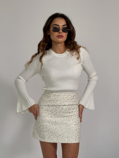 Пола букле Vanillina с пайети