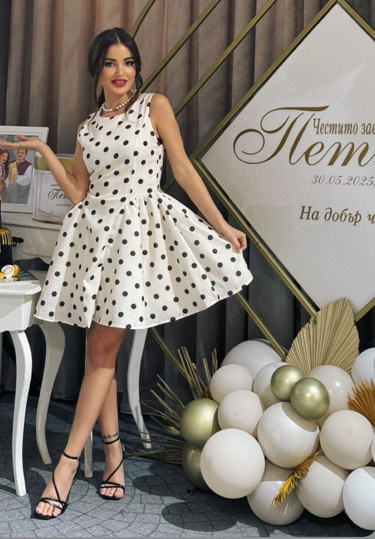 Рокля на точки Old Money