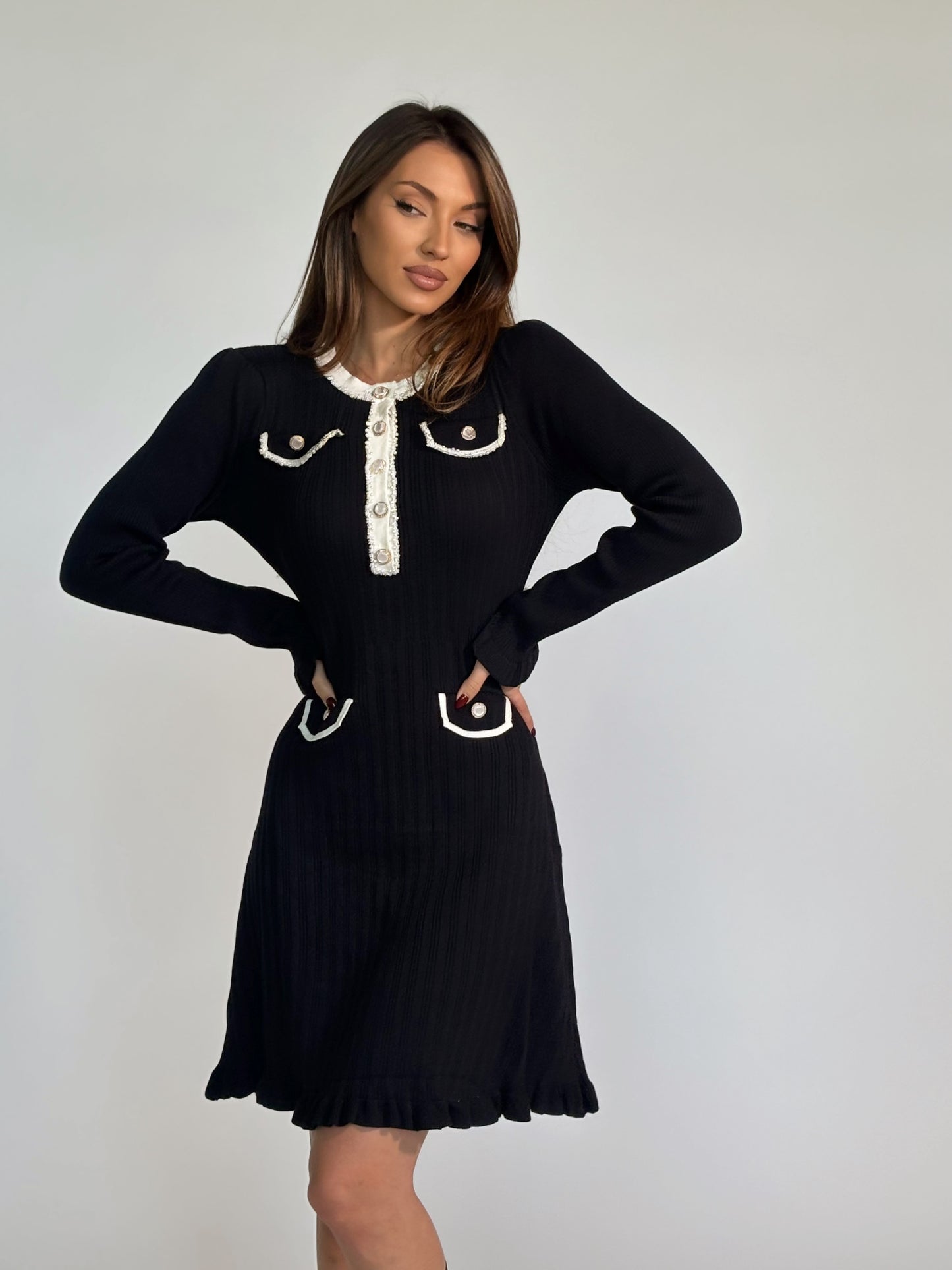 Рокля Relina от фино плетиво