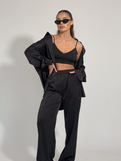 Сатенен комплект Ohara с камъни