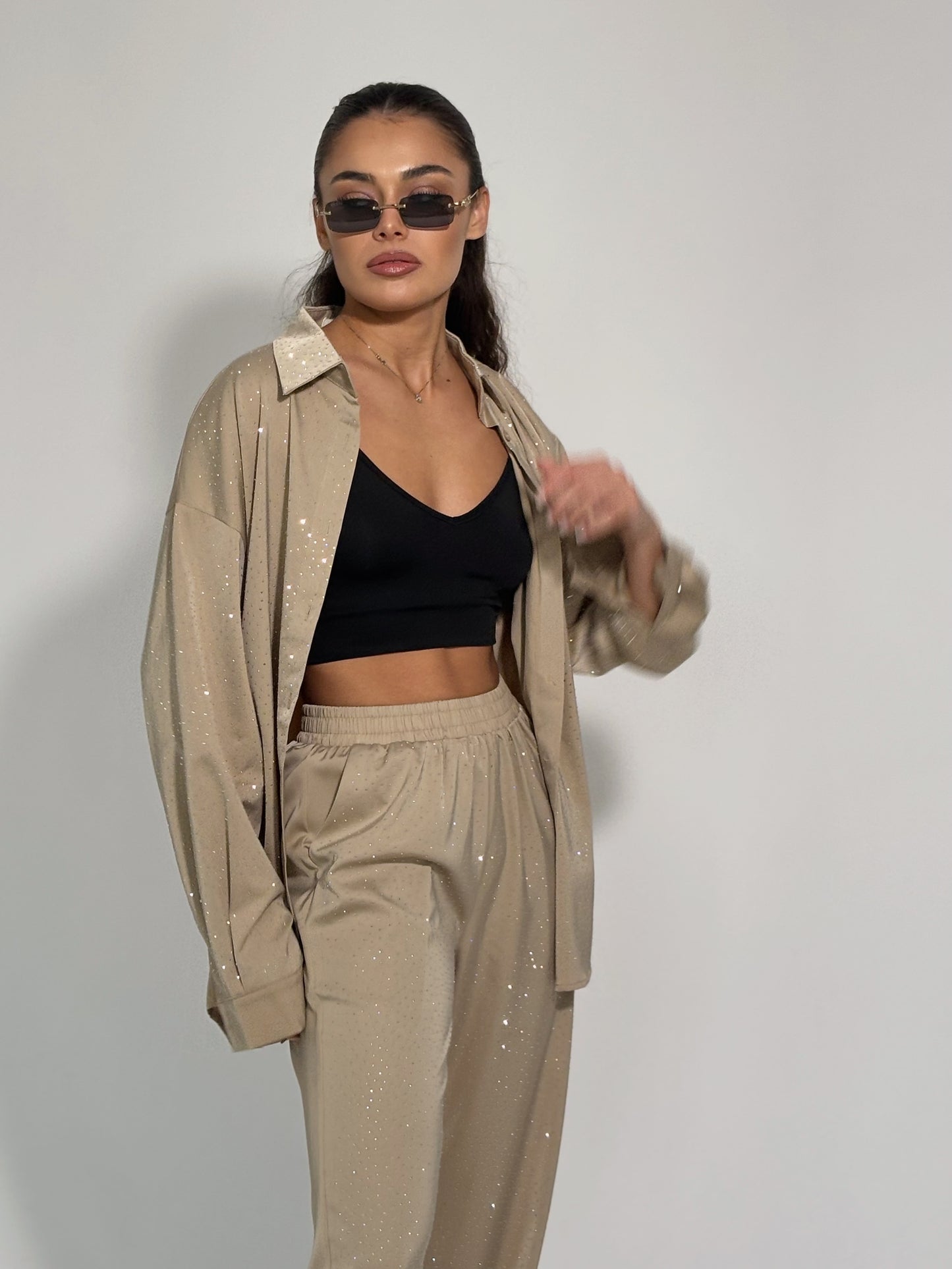 Сатенен комплект Ohara с камъни