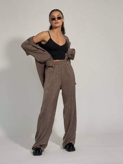 Сатенен комплект Ohara с камъни