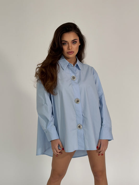 Риза Lila с кристални копчета