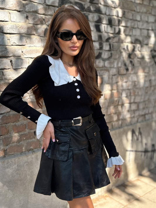 Кожена пола Lady с колан