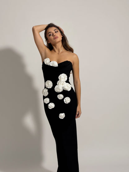 Бандажна рокля Emi с рози