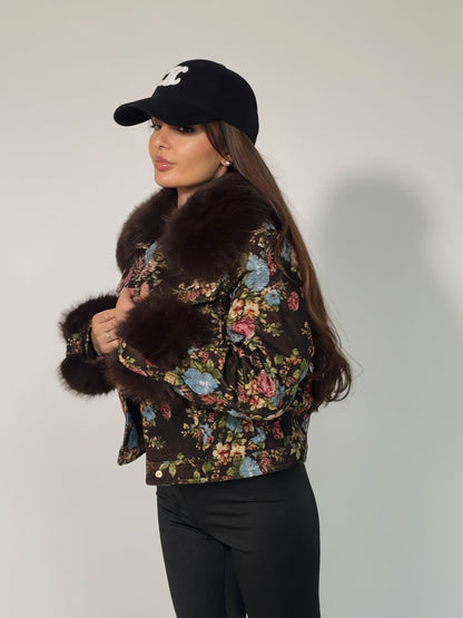 Яке Stellita с бродерия и пух