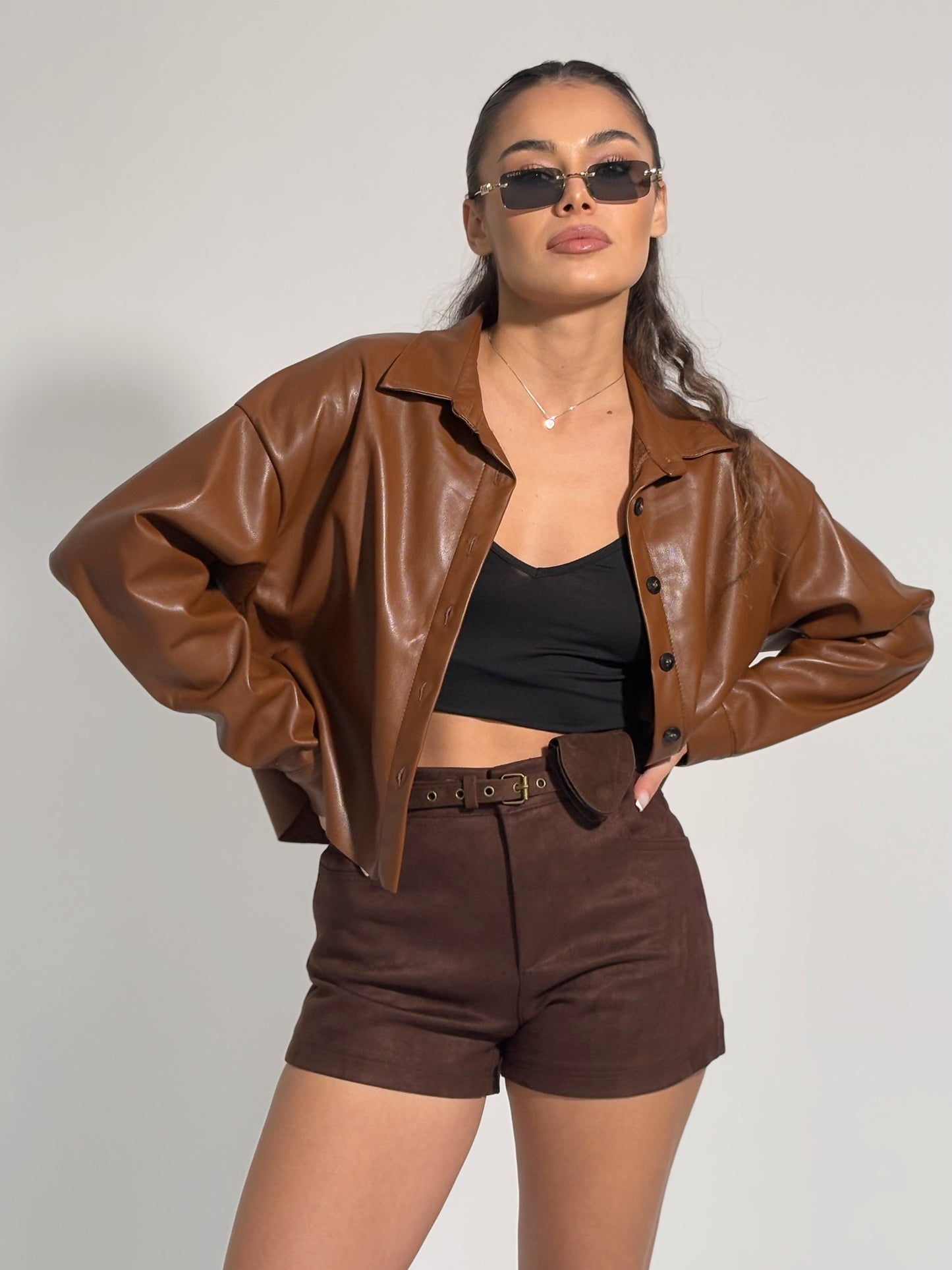 Велурен панталон Dolia с колан чантичка