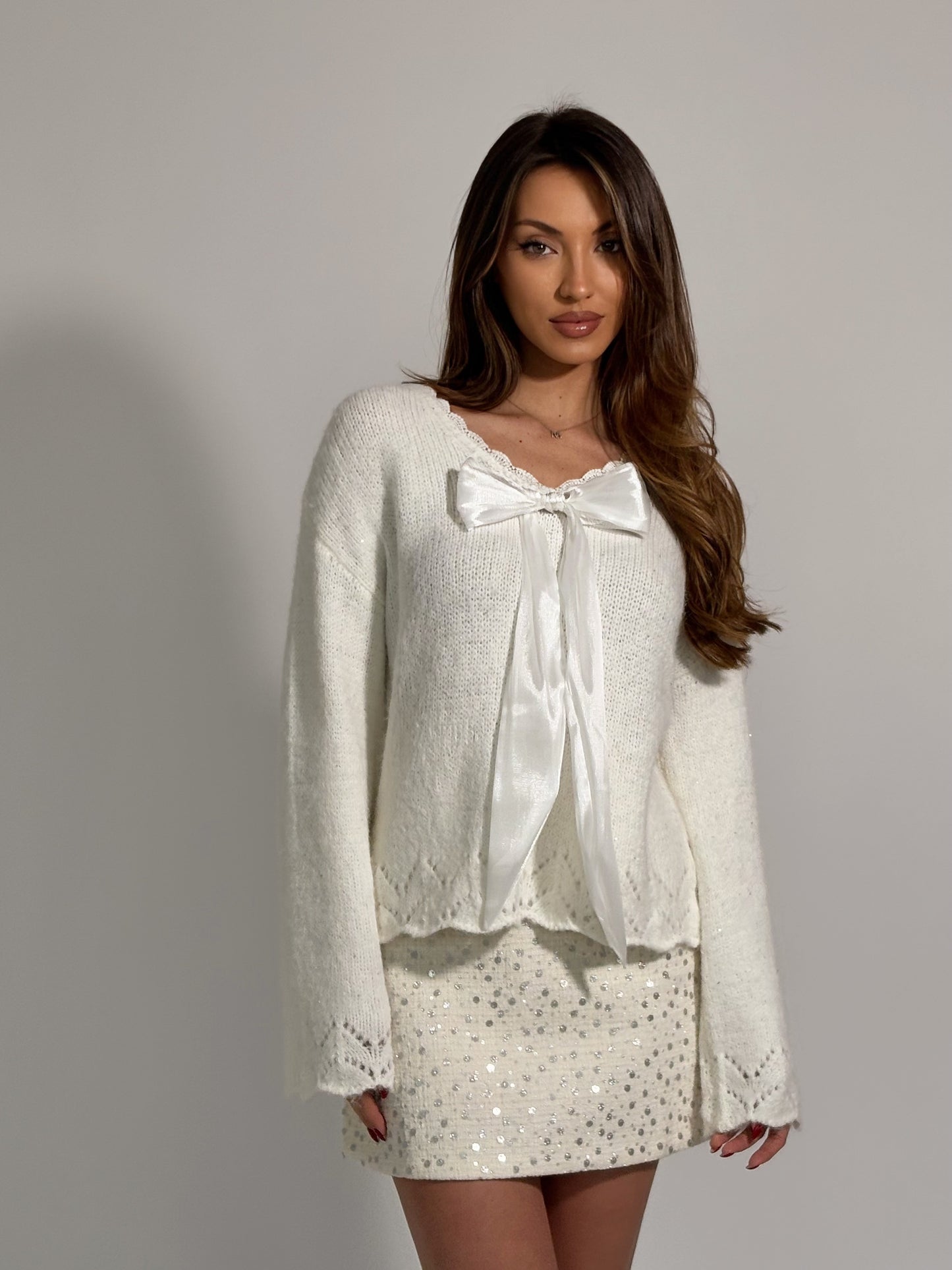 Пуловер Cindys с подвижна панделка