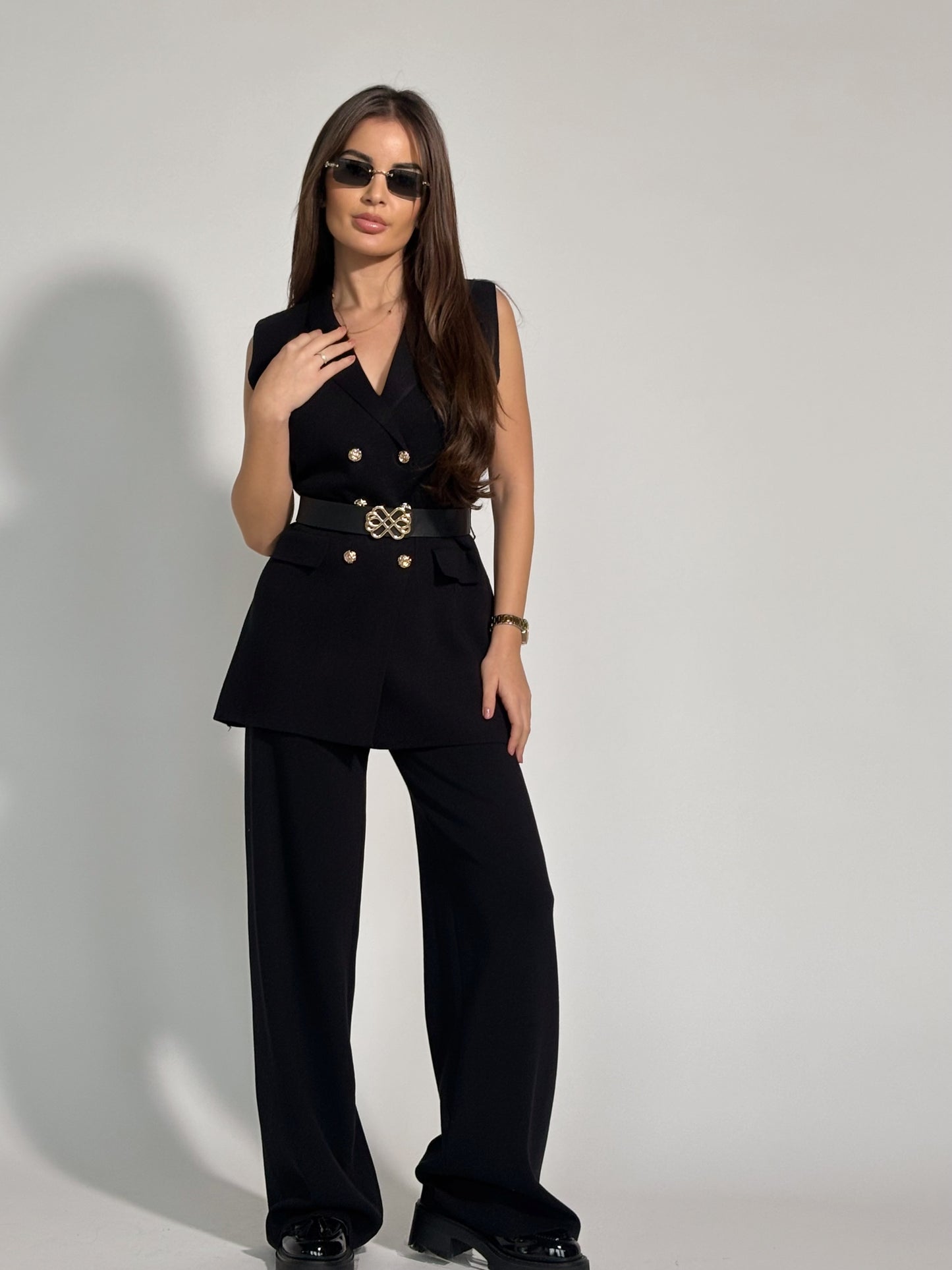 Комплект Radena от фино плетиво с колан