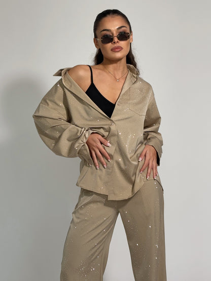 Сатенен комплект Ohara с камъни