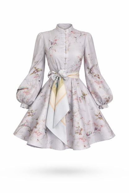 Мини рокля от сатенирана материя Milona