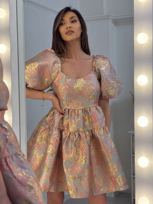 Рокля Glamour със златен ефект