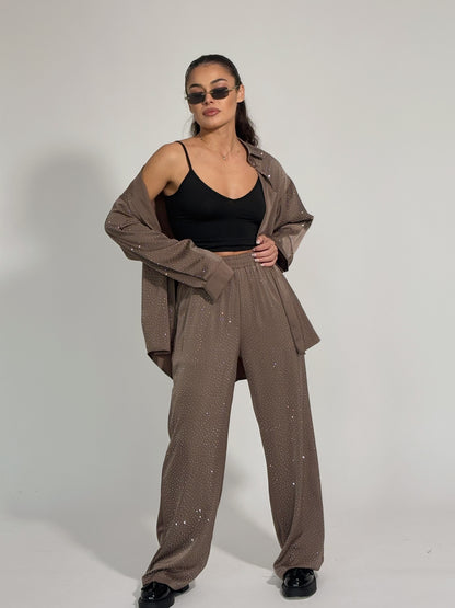 Сатенен комплект Ohara с камъни