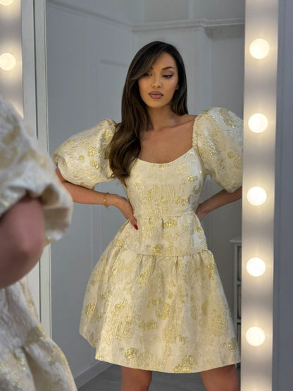 Рокля Glamour със златен ефект