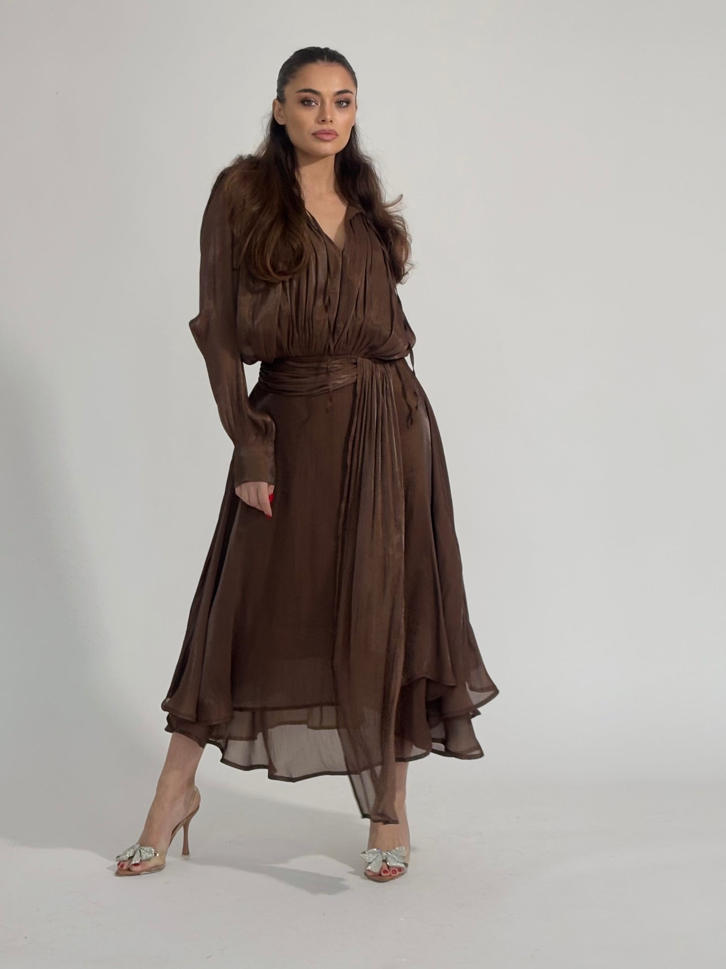 Rochie din satin Carmella