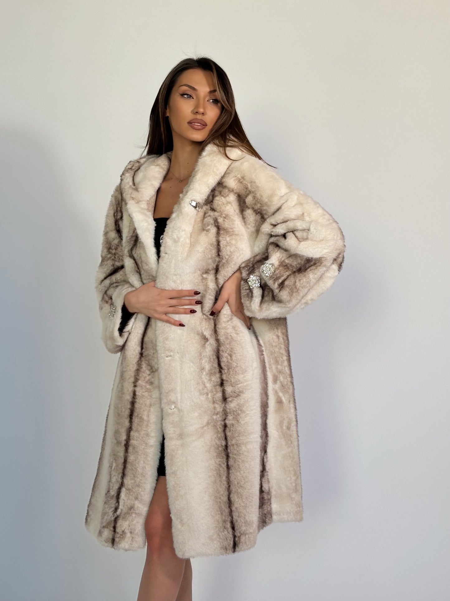 Палто с косъм Carolina