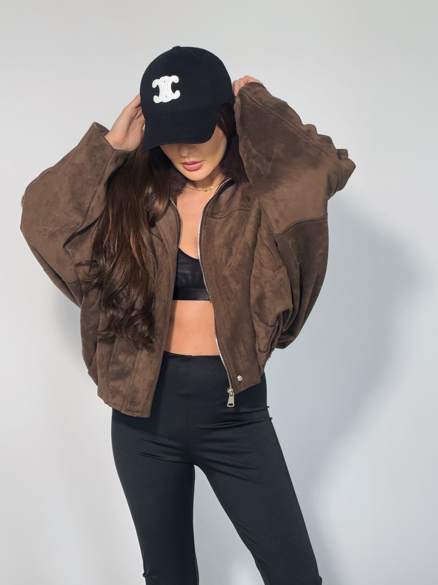 Велурено яке Romanita с пух