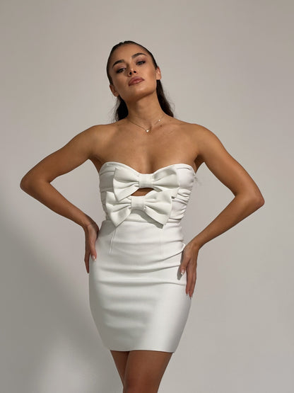 Бандажна рокля с панделки Aria