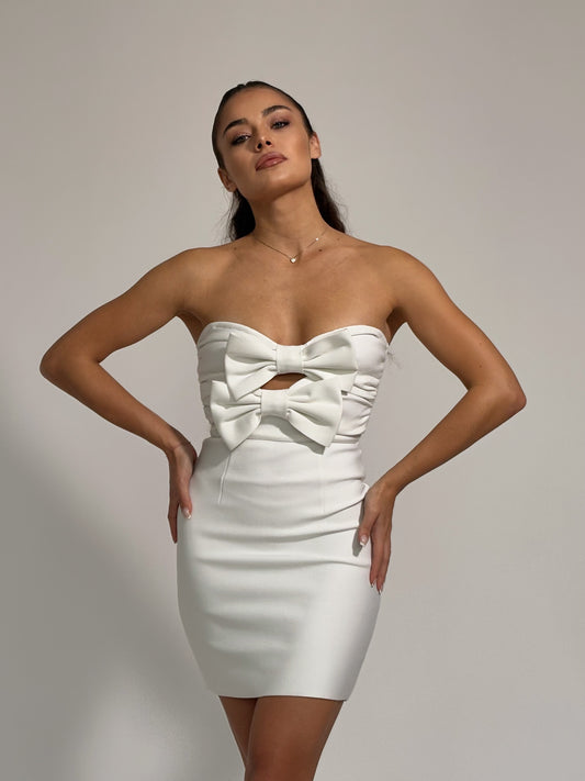 Бандажна рокля с панделки Aria