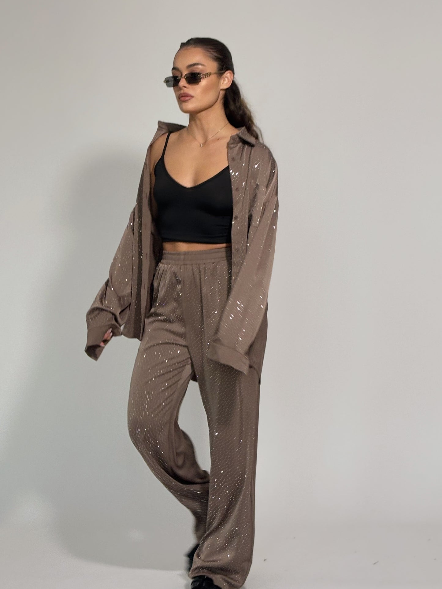 Сатенен комплект Ohara с камъни