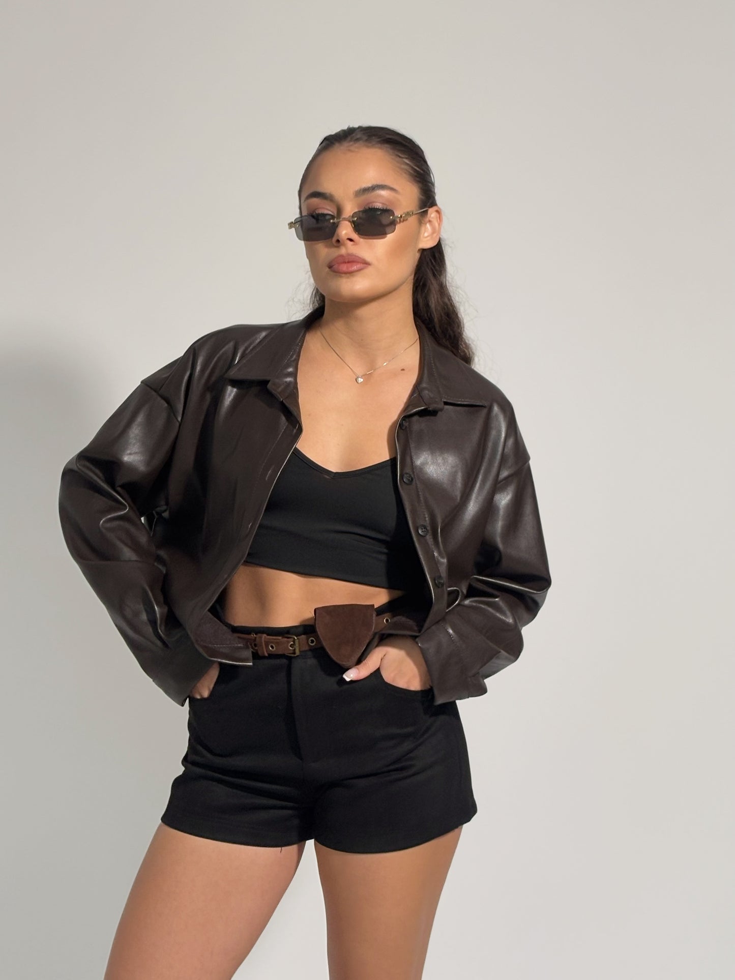 Велурен панталон Dolia с колан чантичка