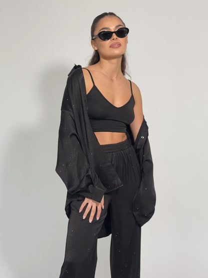 Сатенен комплект Ohara с камъни