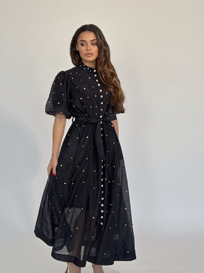 Rochie Carmen cu pietre