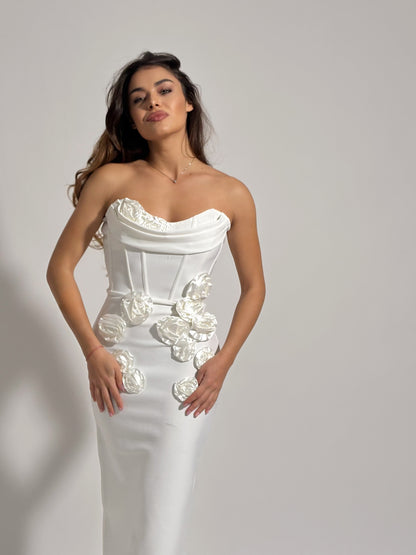 Бандажна рокля Emily с рози