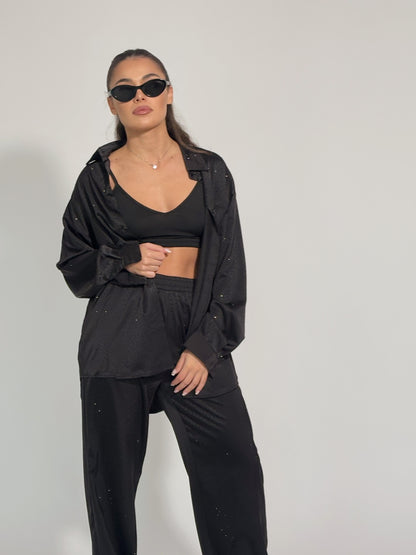 Сатенен комплект Ohara с камъни