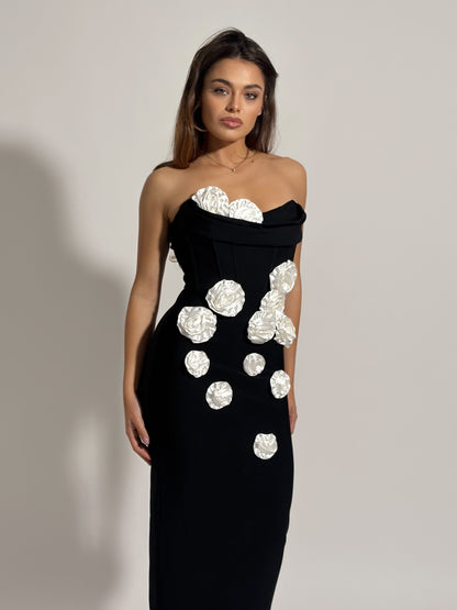 Бандажна рокля Emi с рози