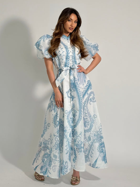 Рокля Lissa  с буфан ръкав