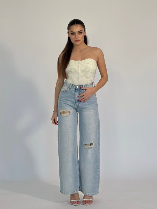 Дънки Vola с дантела