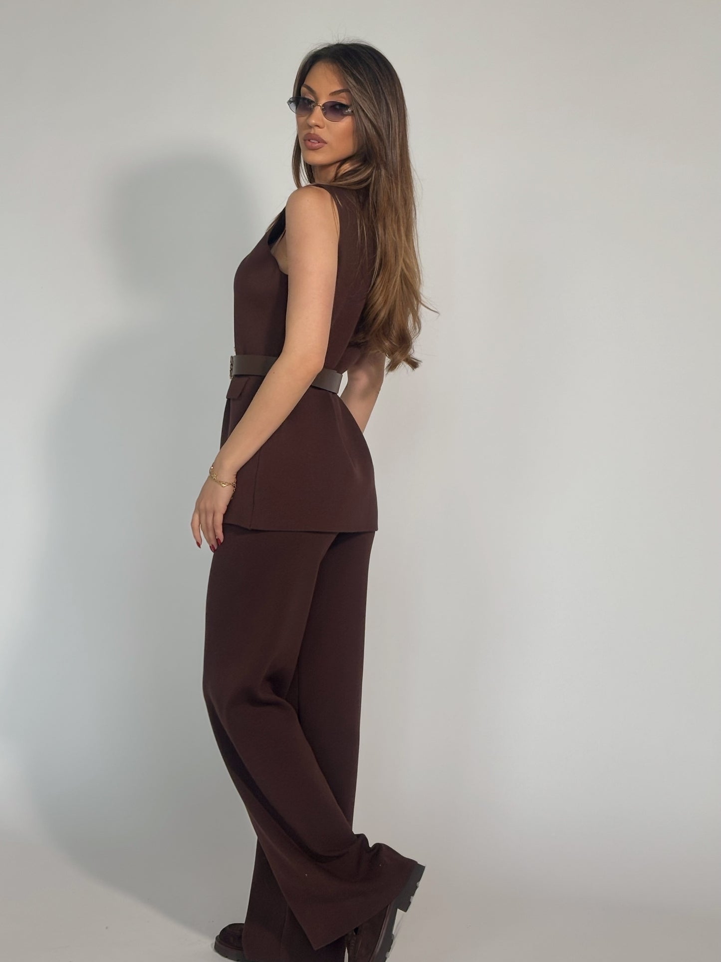 Комплект Radena от фино плетиво с колан