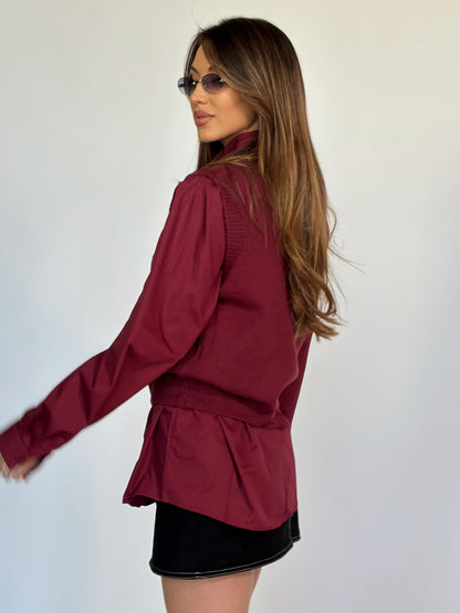 Пуловер без ръкави Beata с мечета и камъни