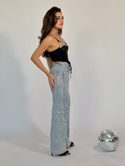 Сатенен корсет Palomita с камъни