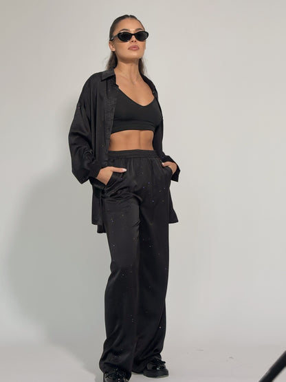 Сатенен комплект Ohara с камъни