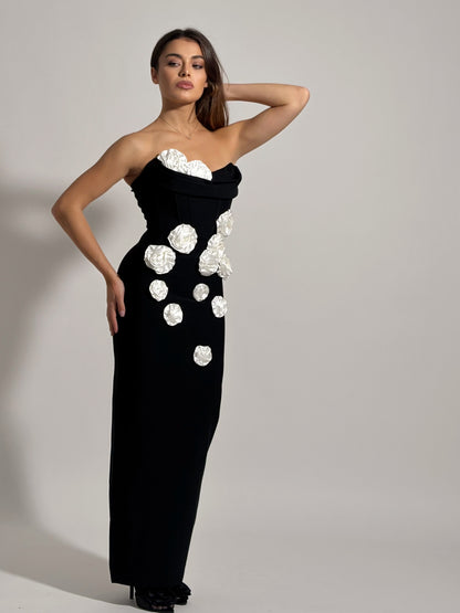 Бандажна рокля Emi с рози