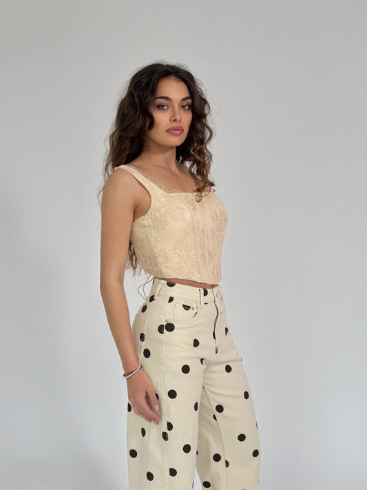 Бюстие Vanilla с пайети