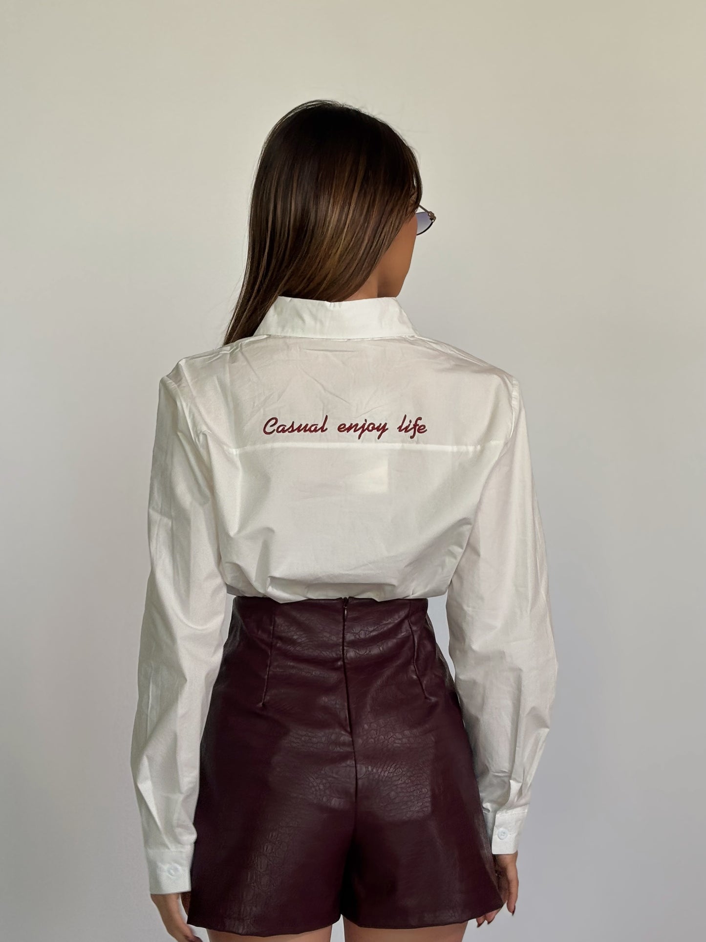 Кожена пола-панталон Dora с цепка