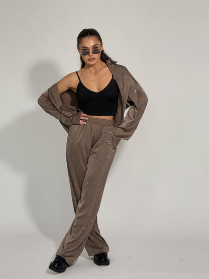 Сатенен комплект Ohara с камъни