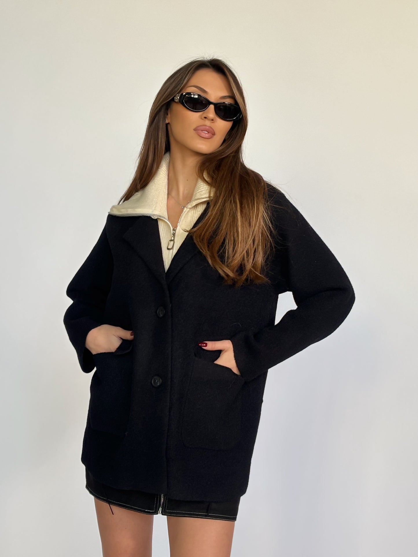 Палто Palmar с подвижен елемент на пуловер